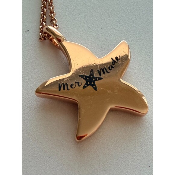 MerMade Rose Gold Starfish Pendant Necklace & Multi Strand Shell Chip Lot main image 4